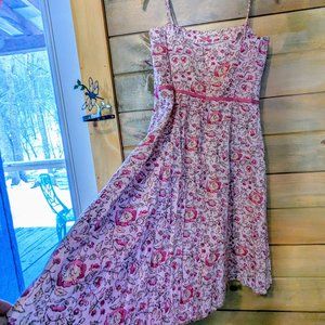 Darling pink floral 1950s style sundress by Rampage!  Great condition, size 3.